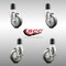 Service Caster 4 Inch 316SS Thermoplastic Rubber Swivel 1-3/4 Inch Stem Caster Brake SCC, 2PK SCC-SS316EX20S414-TPRB-2-TLB-2-134 - alternate 3